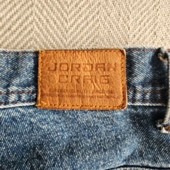 Jordan Craig Jeans Men's 36x32 Medium Blue Wash Distressed Bootcut Denim 79771 - Picture 2 of 16